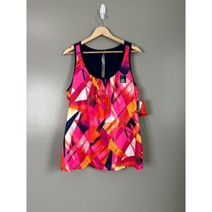 Xersion bright tank size 2X quick dri activewear sporty athletic workout